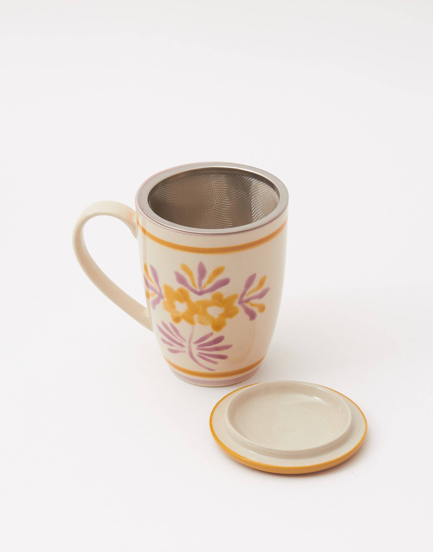 Taza flores con filtro Natura