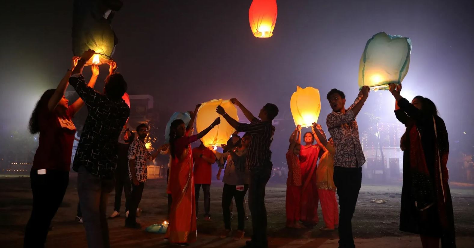 Celebración del Diwali en la India