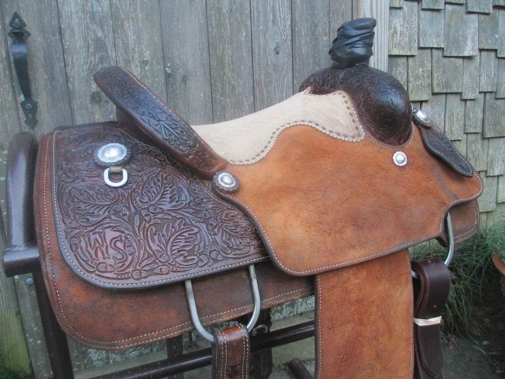 D W Barnes Calf Roping Saddle Fine Western Saddles