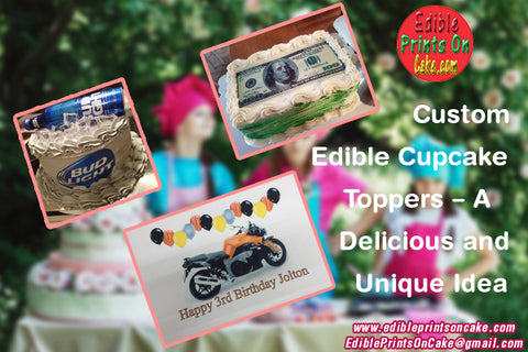 Custom edible cupcake toppers