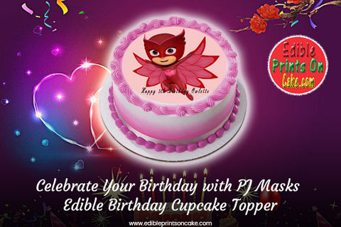 PJ Masks Edible Birthday Cupcake Topper