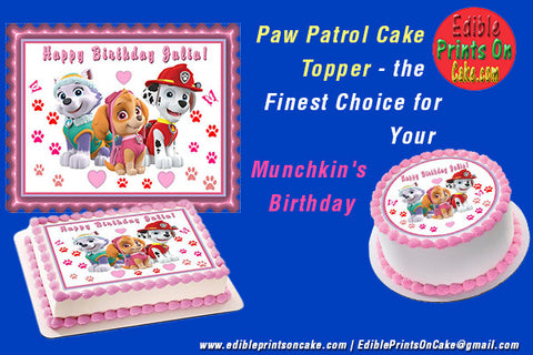 paw patrol cake topper