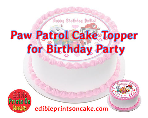 Paw Patrol Cake Topper for Birthday Party