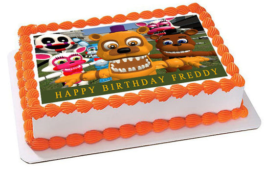 Five Nights at Freddys Fnaf Party Edible Cake Image Cake Topper -7.5
