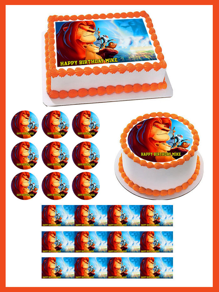 Lion King Edible Birthday Cake Topper Or Cupcake Topper Edible Prints On Cake Epoc