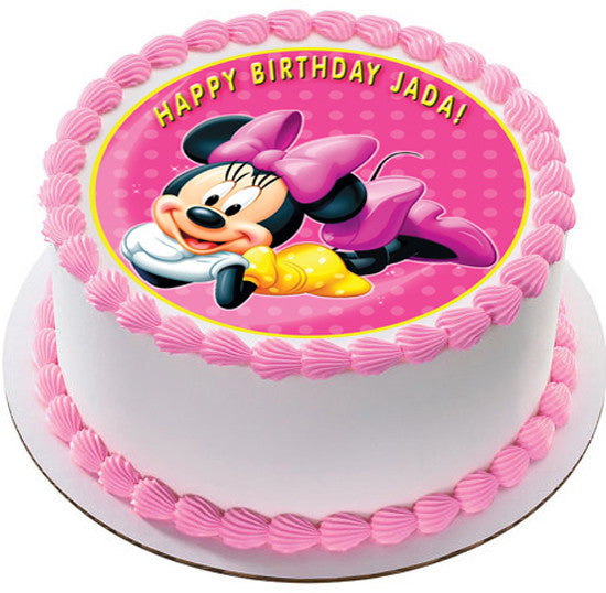 Minnie Mouse Edible Birthday Cake OR Cupcake Topper ...