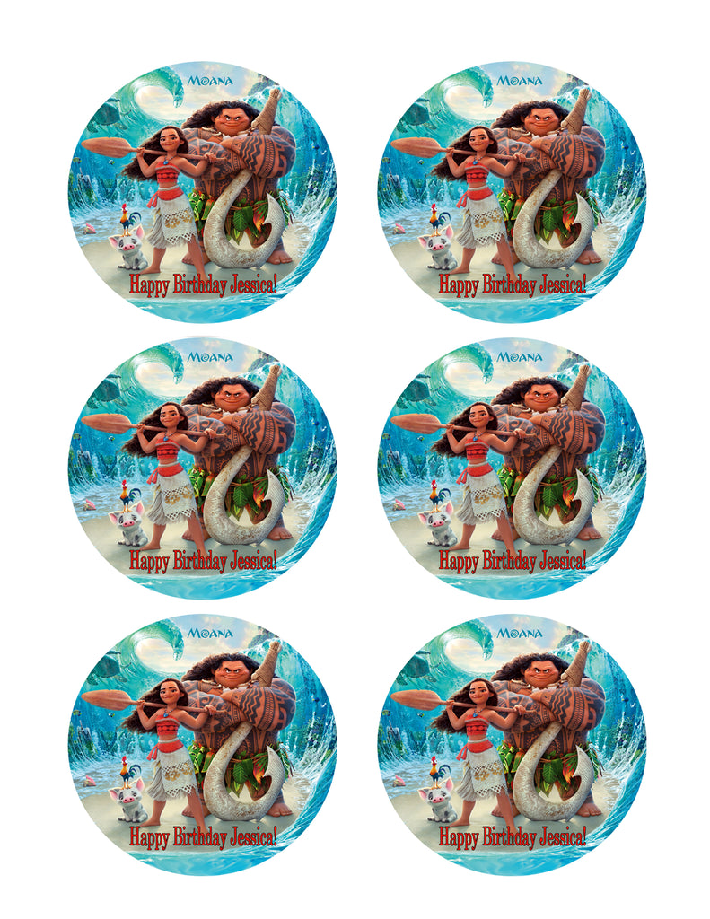 Moana Edible Cake Topper Or Cupcake Topper Decor Edible Prints On Cake Epoc