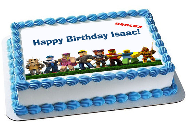 edible roblox image frosting sheet cake topper birthday