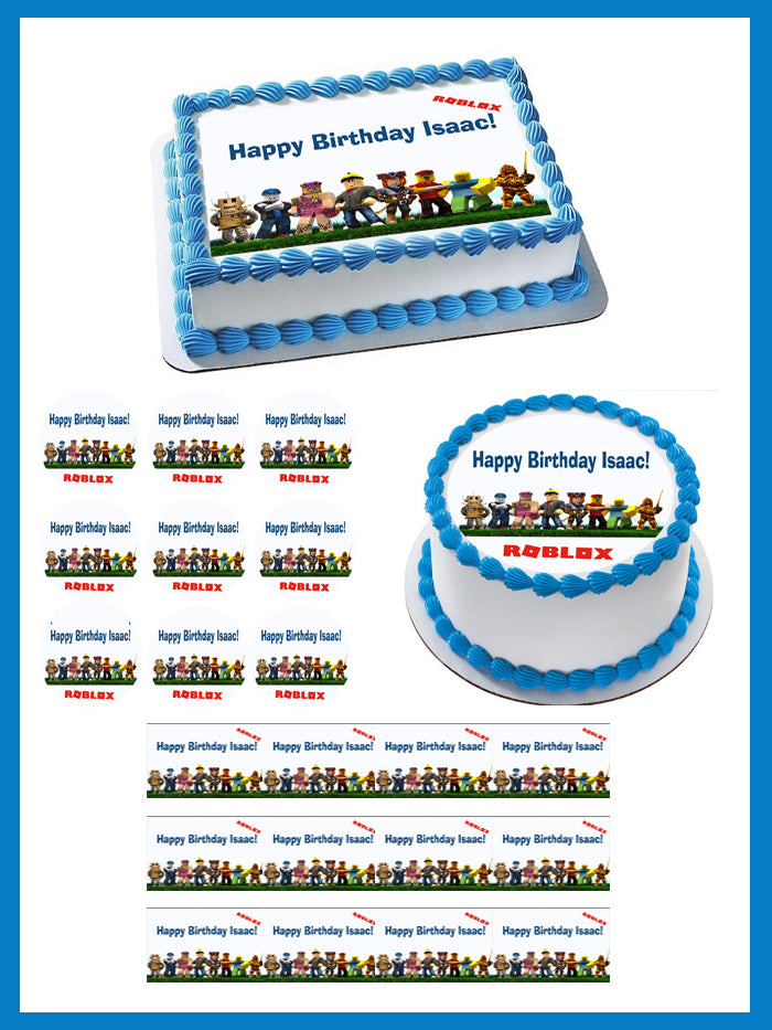 Roblox Edible Cake Topper Cupcake Toppers Edible Prints On Cake Epoc - edible icing image roblox birthday cake topper