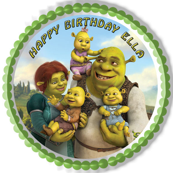 SHREK Edible Birthday Cake OR Cupcake Topper - Edible ...