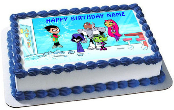 Teen Titans Go - Edible Cake OR Cupcake Topper – Edible Prints On Cake ...