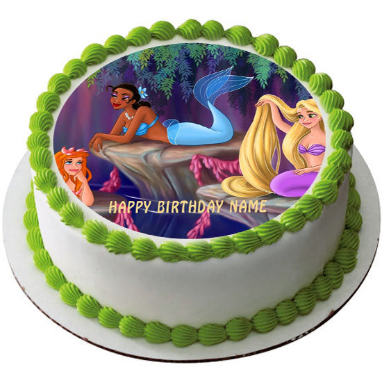 The Little Mermaid Edible Cake OR Cupcake Topper – Edible