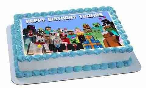 MINECRAFT Enderman - Edible Birthday Cake OR Cupcake Topper – Edible Prints  On Cake (EPoC)