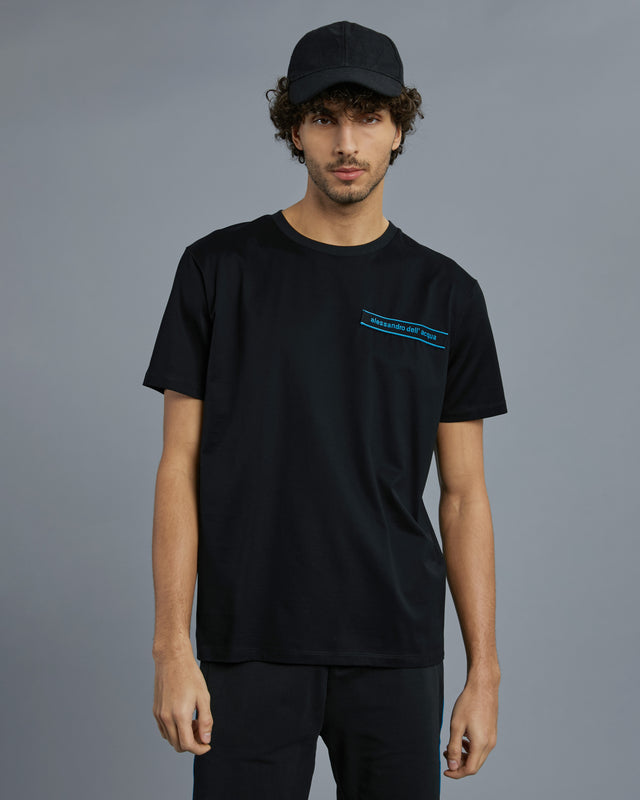 Picture of Contrasting Brand Tape T-Shirt