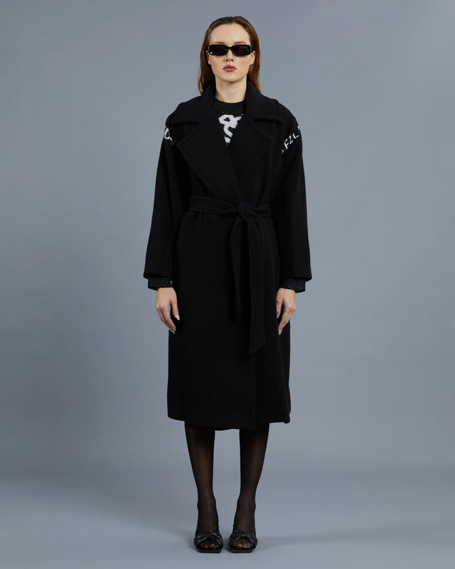 Picture of Brand Knit Paneled Coat