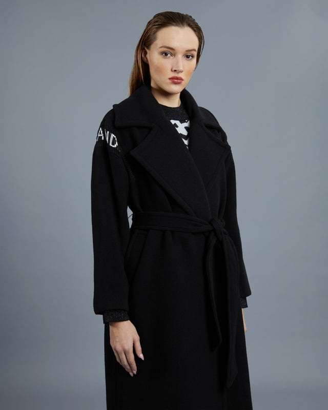 Picture of Brand Knit Paneled Coat