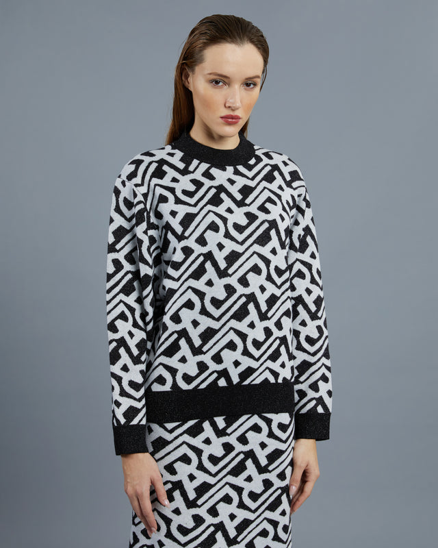 Picture of Metallic Patterned Sweater