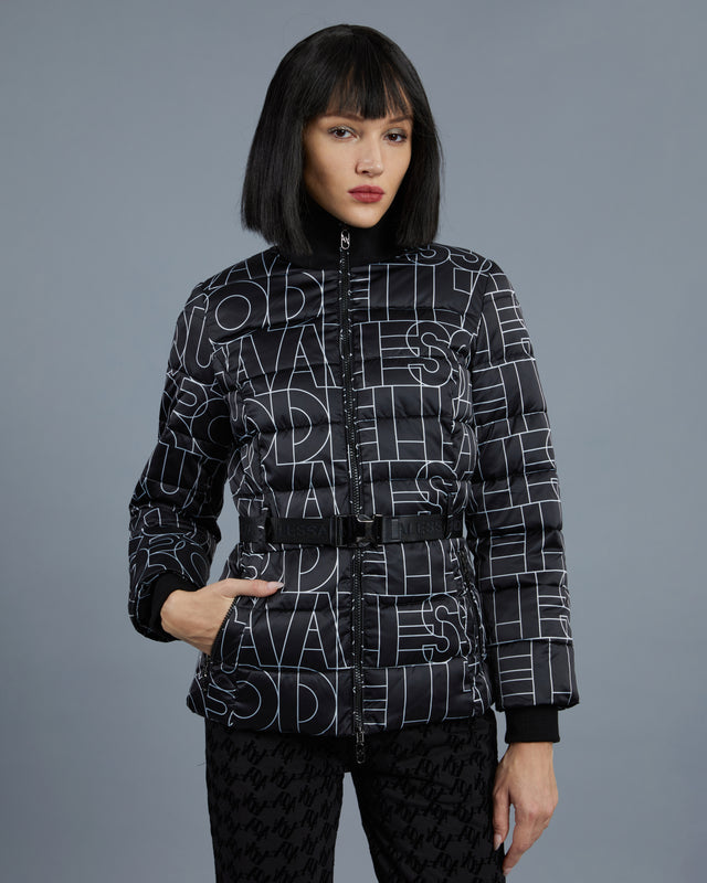 Picture of All-Over Brand Print Puffer Jacket