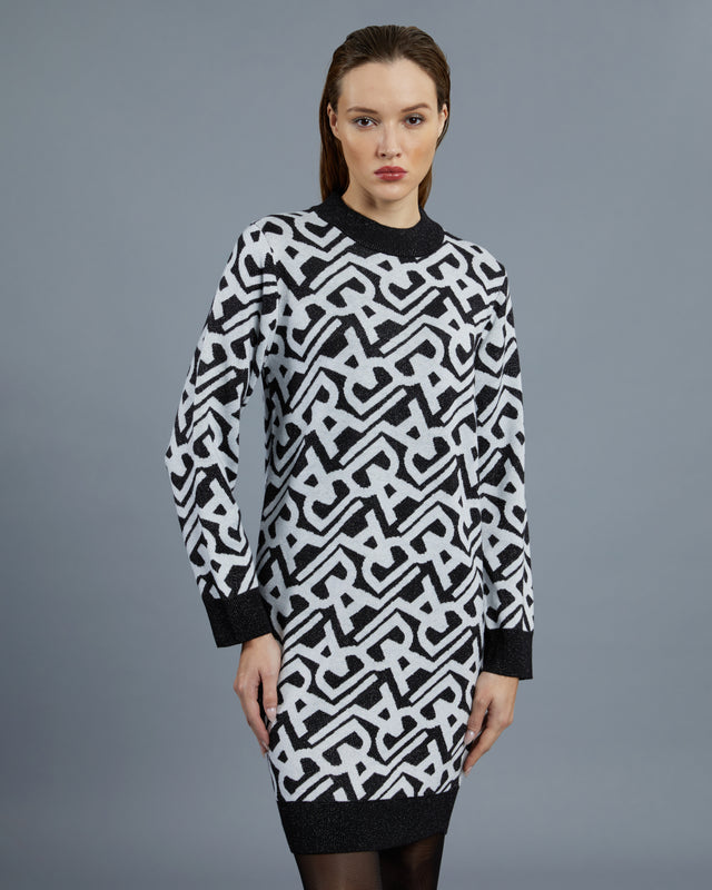 Picture of Metallic Patterned Knit Dress