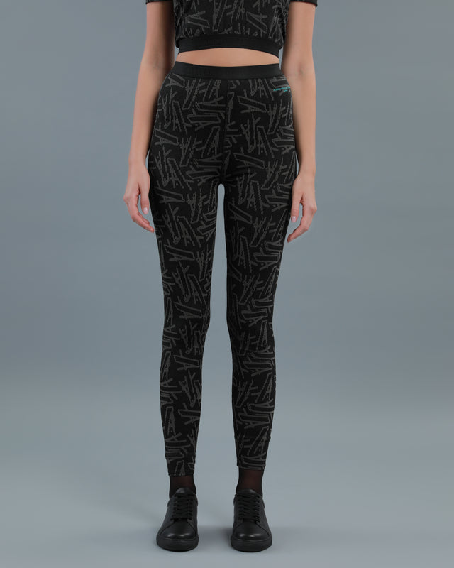 Monogram Printed Leggings