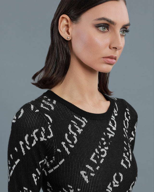 Picture of All-Over Logo Knitted Dress