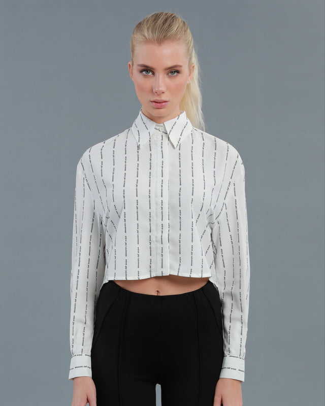 Picture of All-Over Logo Cropped Shirt