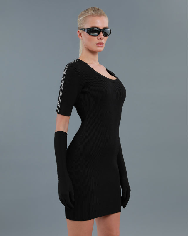 Picture of Ribbed-Knit Scoopneck Dress