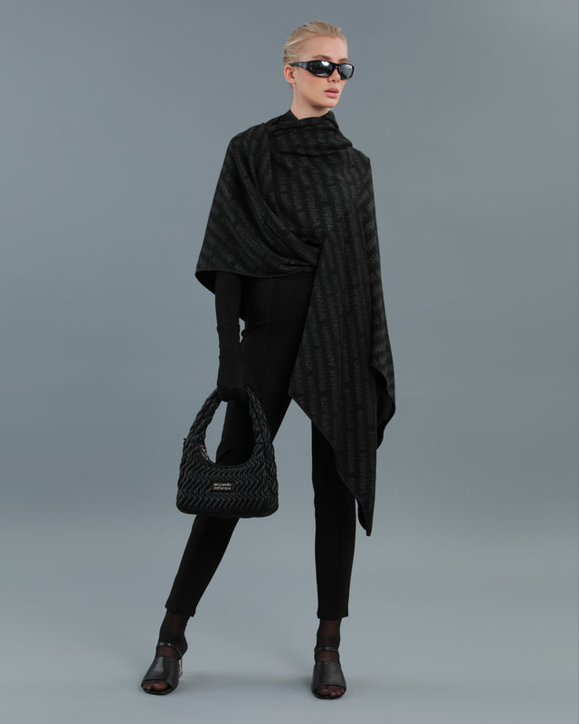 Picture of Logo All-Over Ribbed Poncho