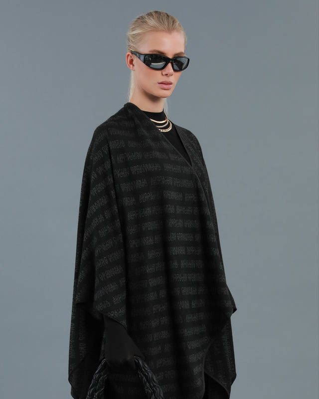 Picture of Logo All-Over Ribbed Poncho