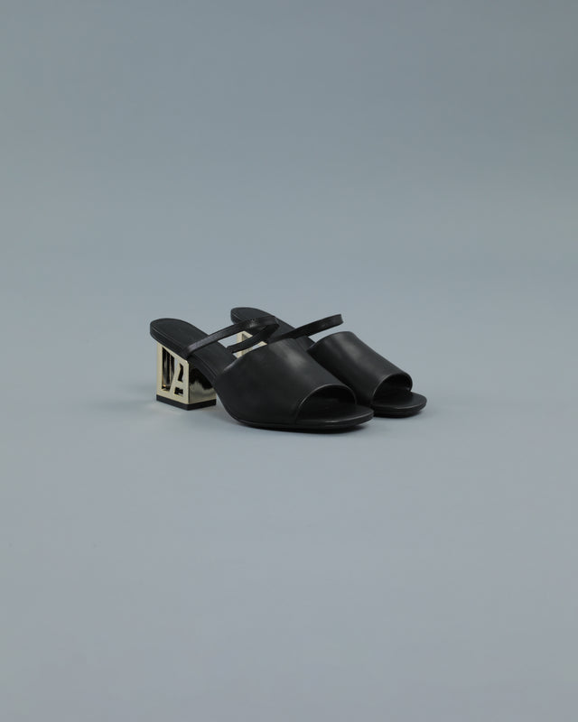 Picture of Logo Heeled Mule