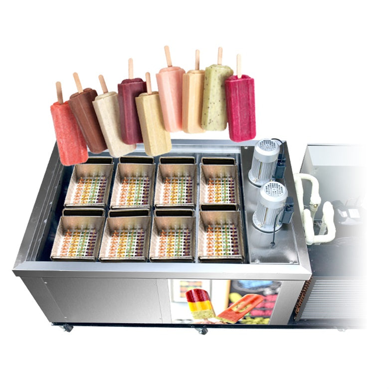 Heavy Duty 8 mold sets ice popsicle pops machine ice lolly making machine ice sticks machine
