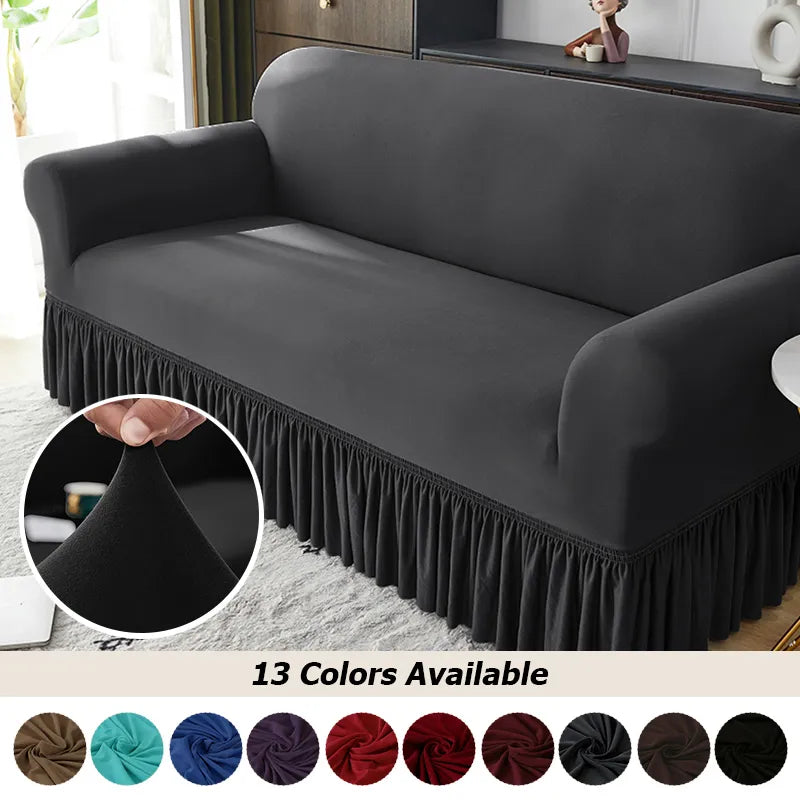 High Stretch Solid Color Sofa Cover