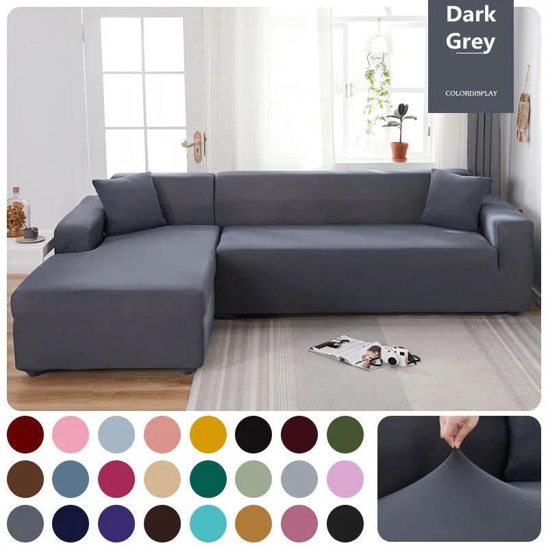 Solid Color Corner Sofa Cover