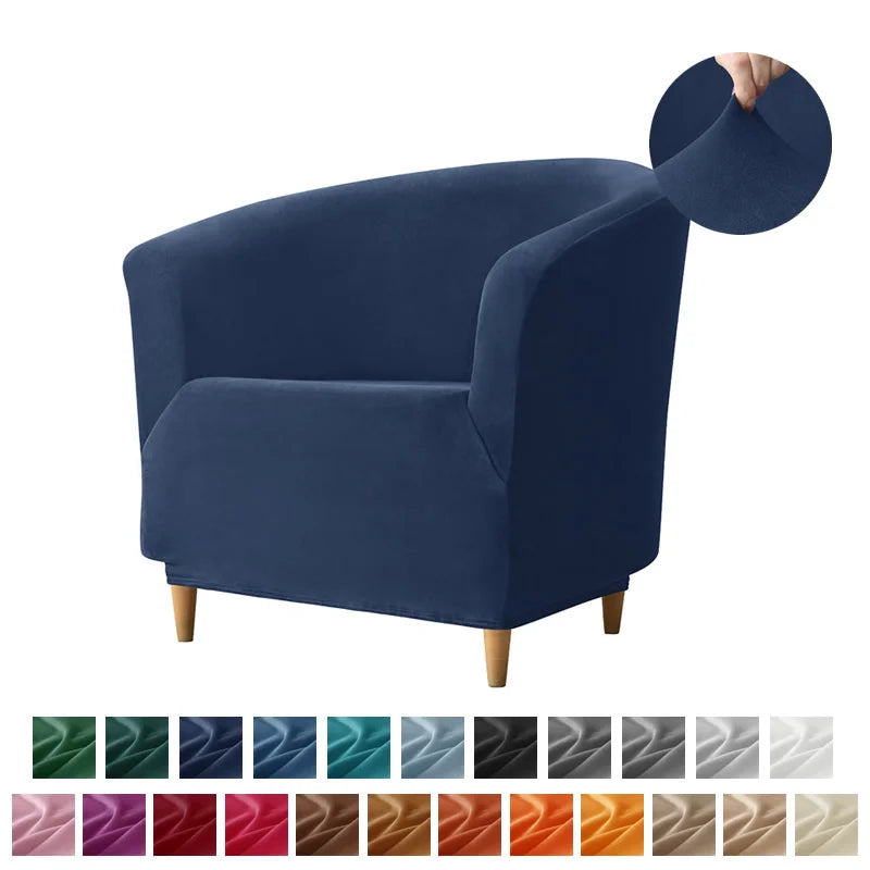 Velvet Leisure Club Armchairs Chair Covers Stretch Sofa Slipcover Removable Elastic Sofa Couch Cover for Bar