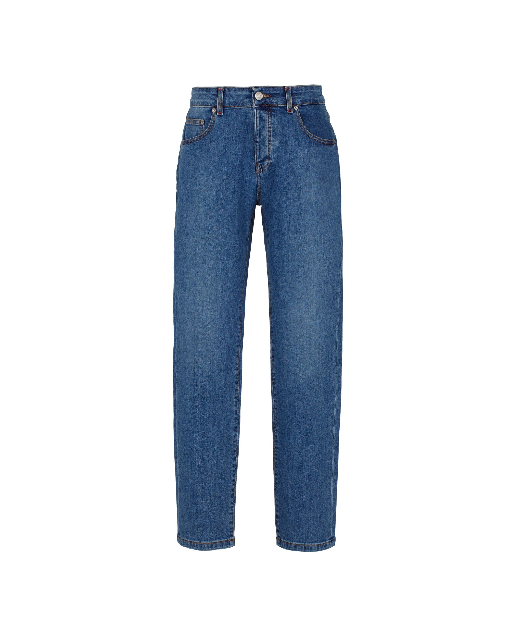 blue slim five-pocket denim