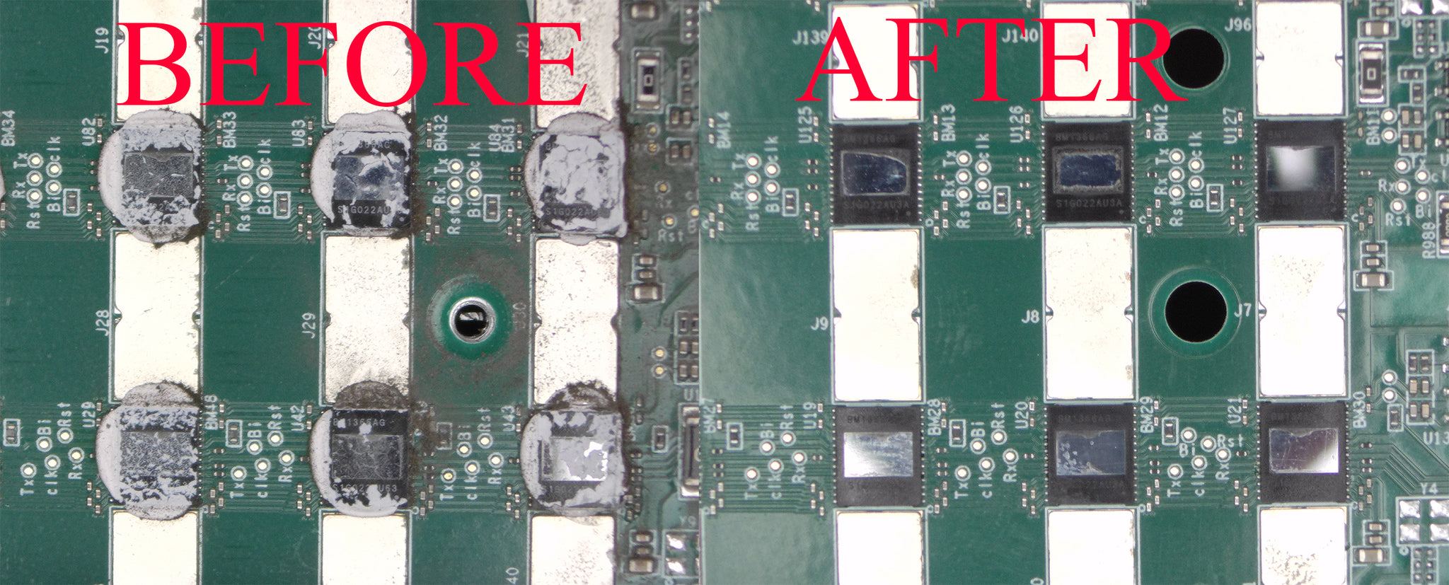 Ultrasound hash board cleaning