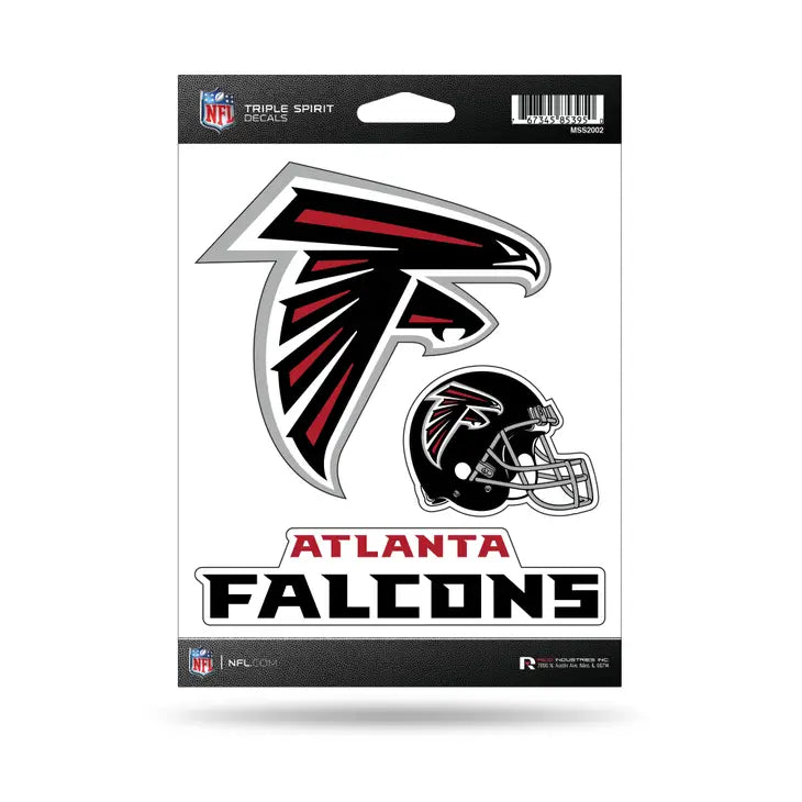 NFL Atlanta Falcons Triple Spirit Decals