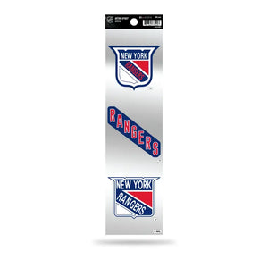 NHL New York Rangers 3-Piece Retro Logo Static Cling Decal - Hobby Card Shop