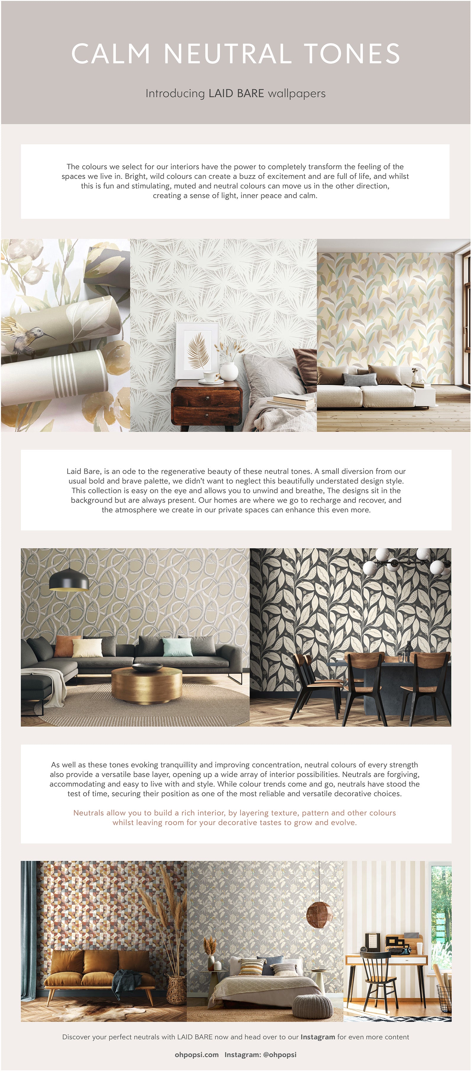 Introducing LAID BARE wallpapers