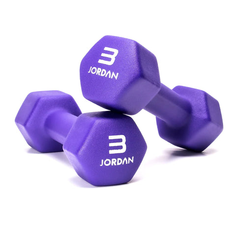 Jordan Neoprene studio hex dumbbells - 3kg