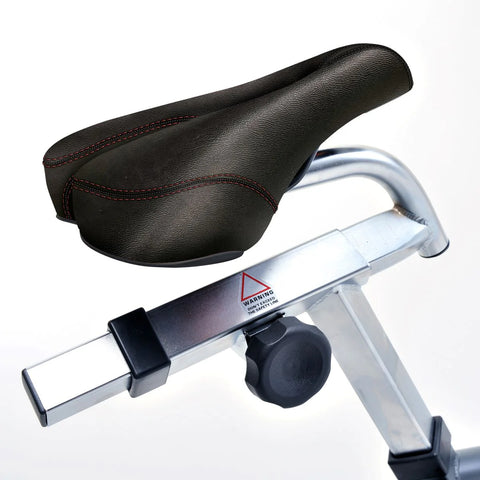 York Barbell Indoor Training Bike CSB32 close up of adjustable seat