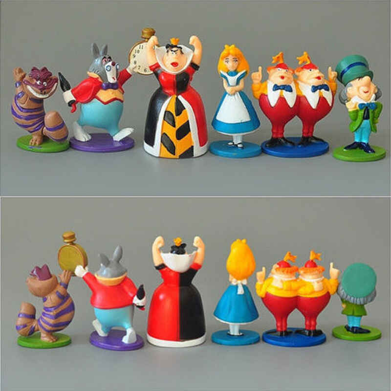Alice In Wonderland Cake Topper Figure Set Six Things