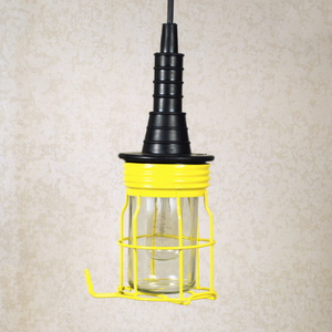 Yellow miners cage lamp - plug in