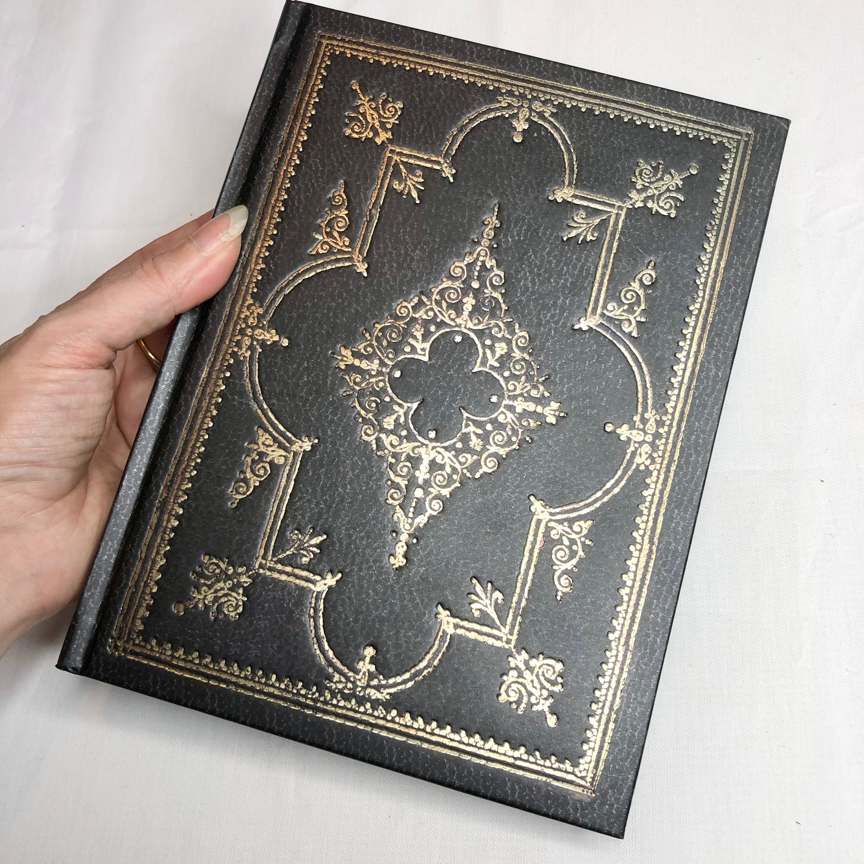 Hard cover black gold embossed journal – Six Things