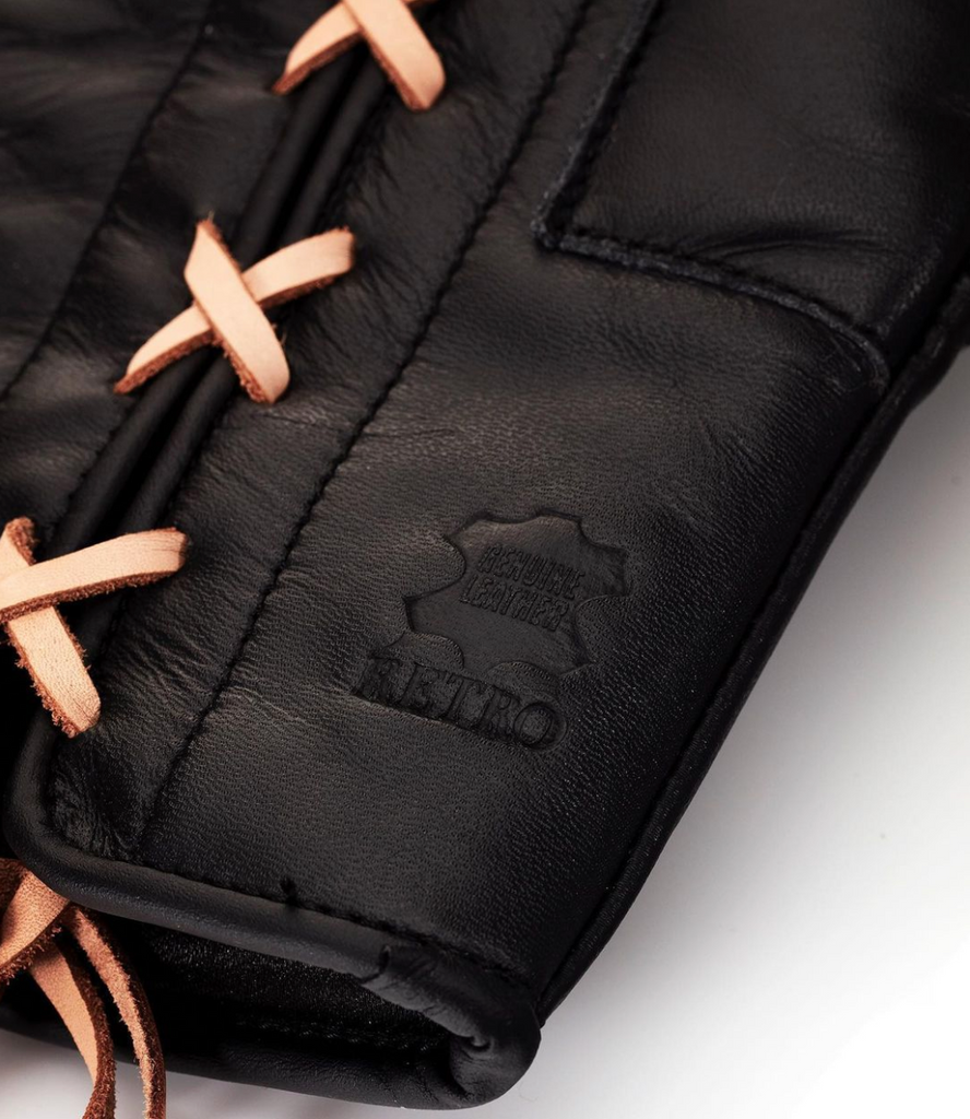 RETRO Executive Black Leather Boxing Gloves