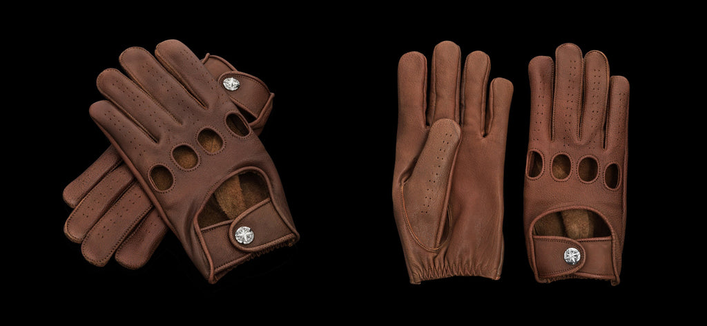 Heritage Brown Leather Driving Glove