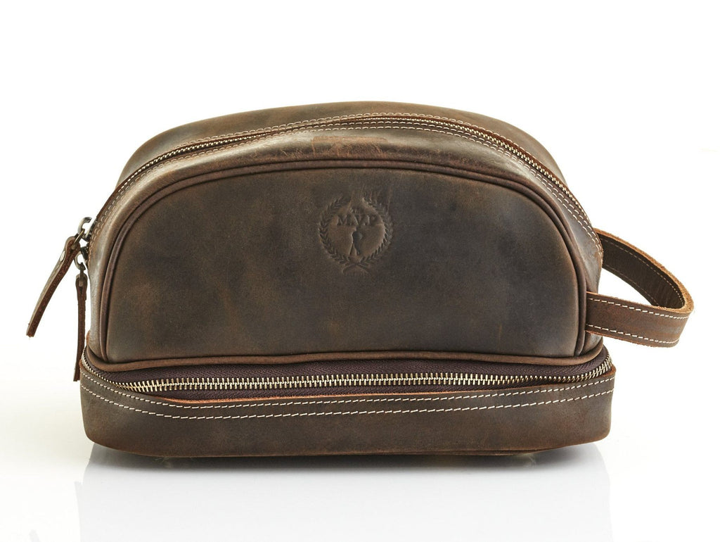 Premium Heritage Leather Dopp Bag
