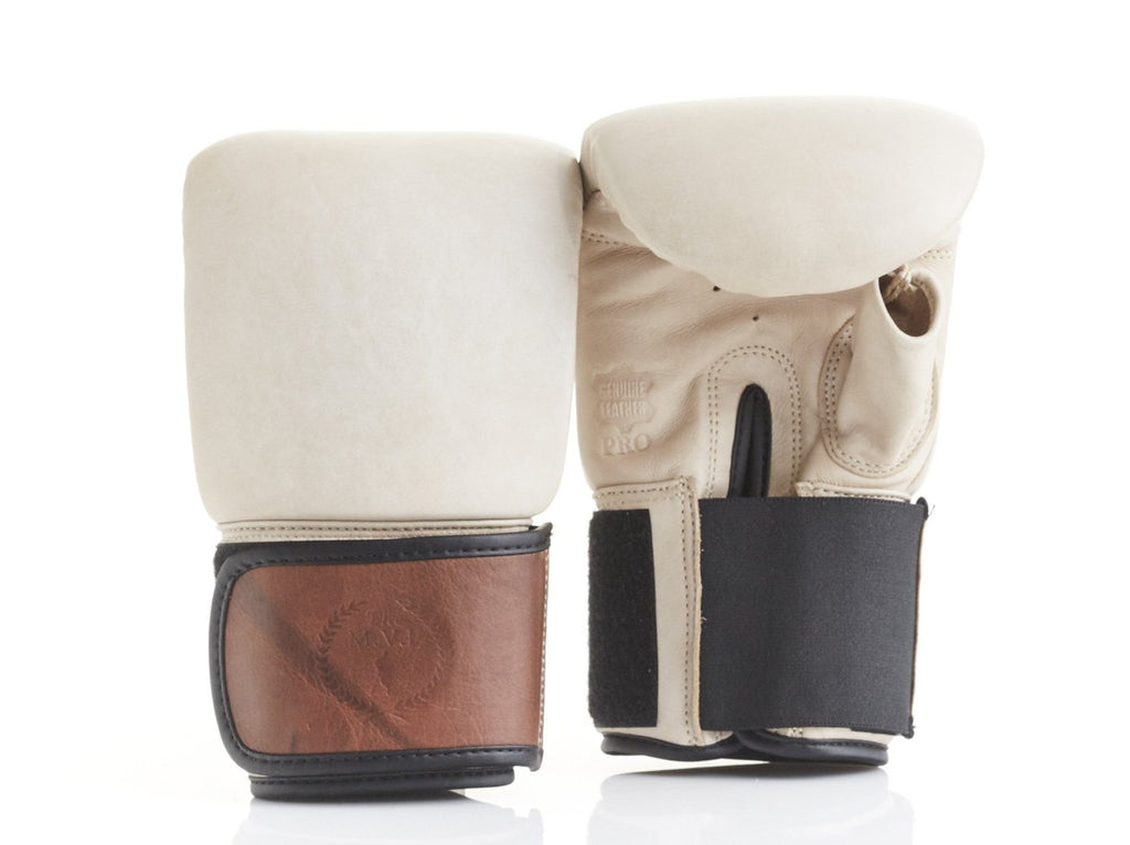 PRO Cream/Brown Leather Bag Gloves