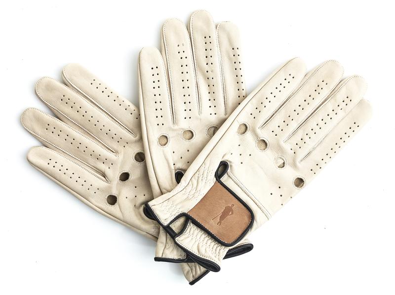 PRO Cream/Tan Leather Vintage Golf Glove