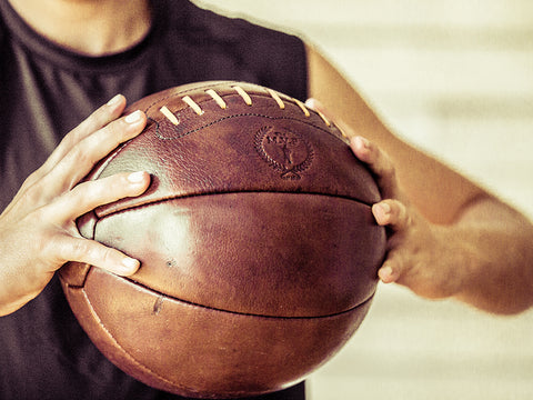 Vintage Leather Medicine Ball | Handmade